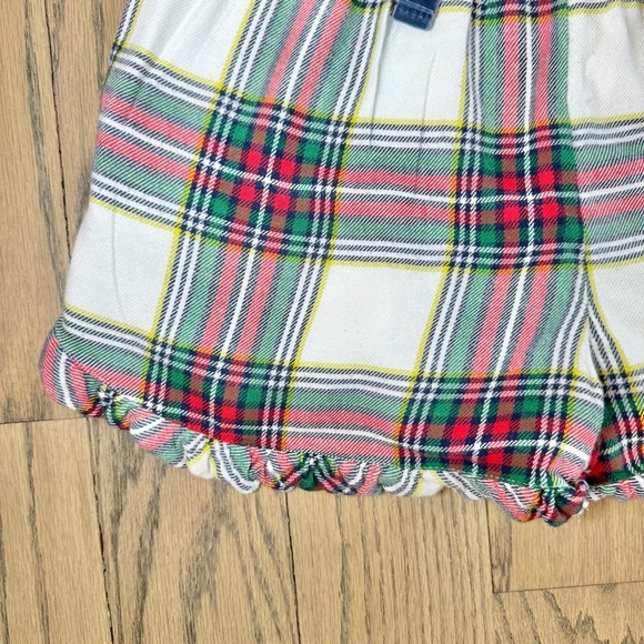 Aerie Women’s Plaid Red and Green Flannel Ruffled Pajama Romper Size Small - Picture 6 of 14